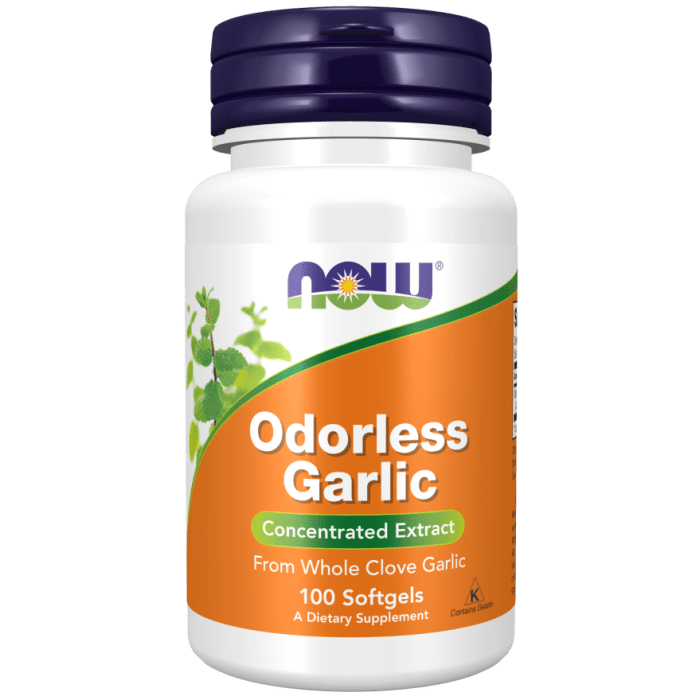 NOW Foods Odorless Garlic - 100 Softgels