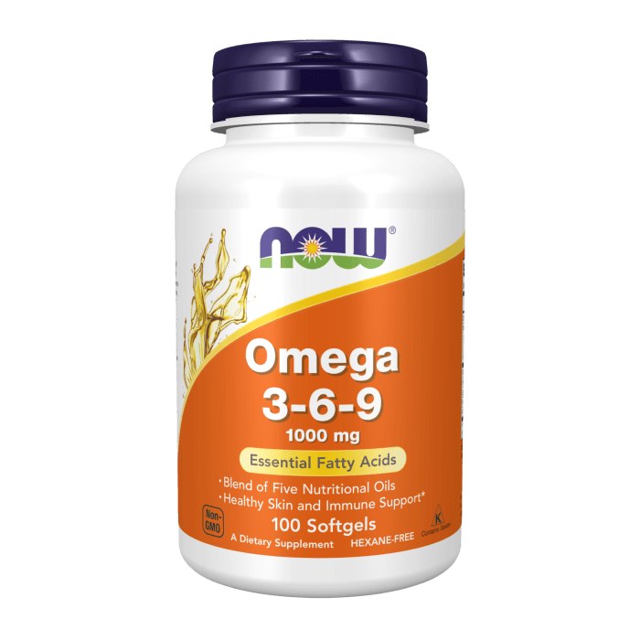 NOW Foods Omega 3-6-9 1000 mg - 100 Softgels