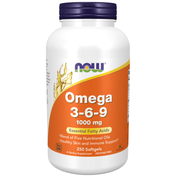 NOW Foods Omega 3-6-9 1000 mg - 250 Softgels