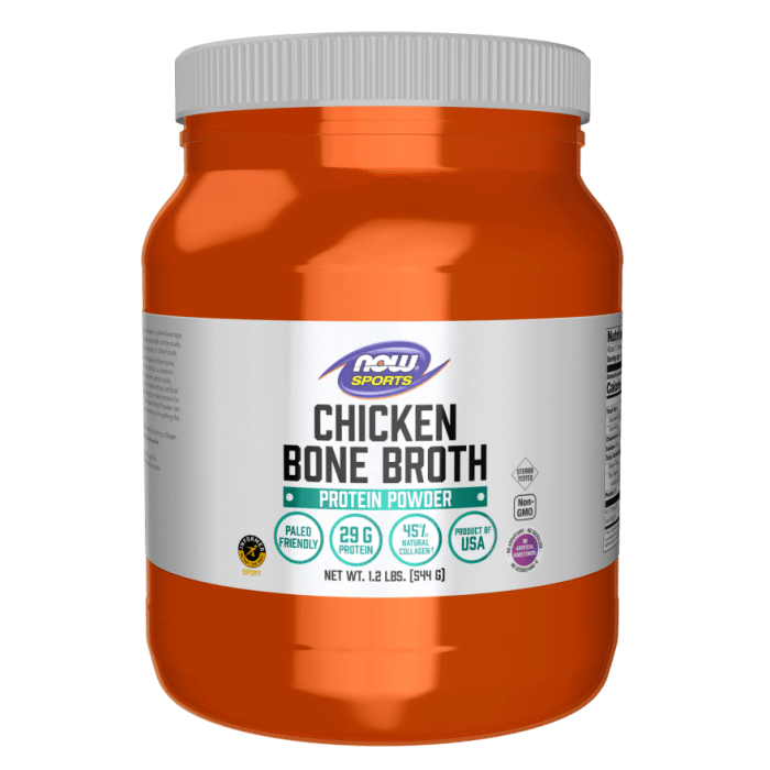 NOW Foods Bone Broth, Chicken Powder - 1.2 lbs.