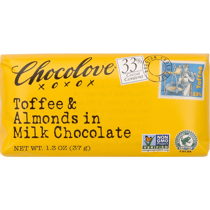 Chocolove Mini Toffee & Almonds in Milk Chocolate, 1.3 oz.