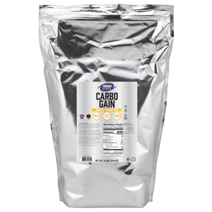 NOW Foods Carbo Gain Powder - 12 lbs.