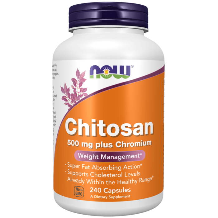 NOW Foods Chitosan 500 mg plus Chromium - 240 Veg Capsules