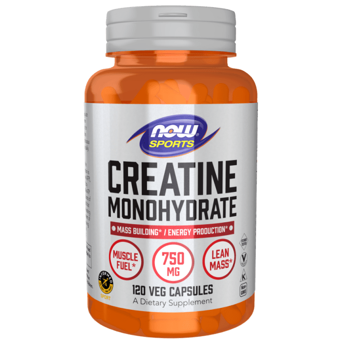 NOW Foods Creatine Monohydrate 750 mg - 120 Veg Caps