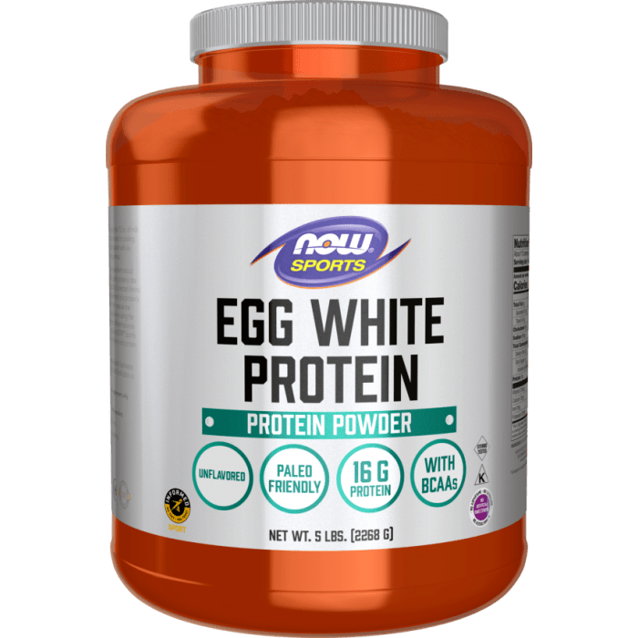 NOW Foods Egg White Protein, Unflavored Powder - 5 lbs.