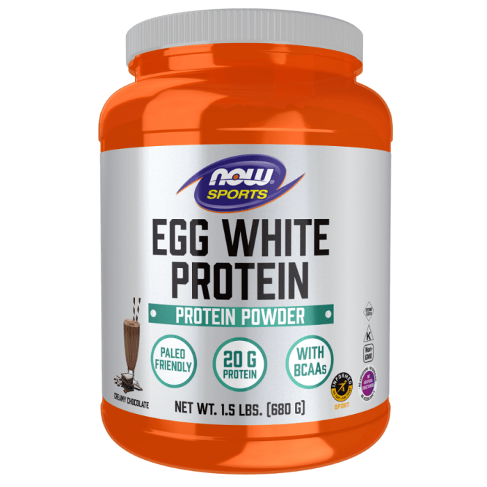 NOW Foods Egg White Protein, Creamy Chocolate Powder - 1.5 lbs.