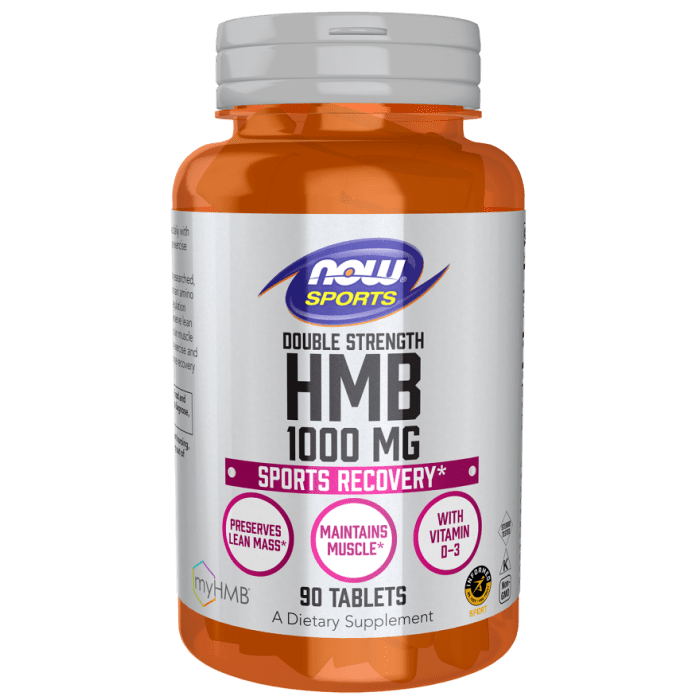 NOW Foods HMB, Double Strength 1000 mg - 90 Tablets