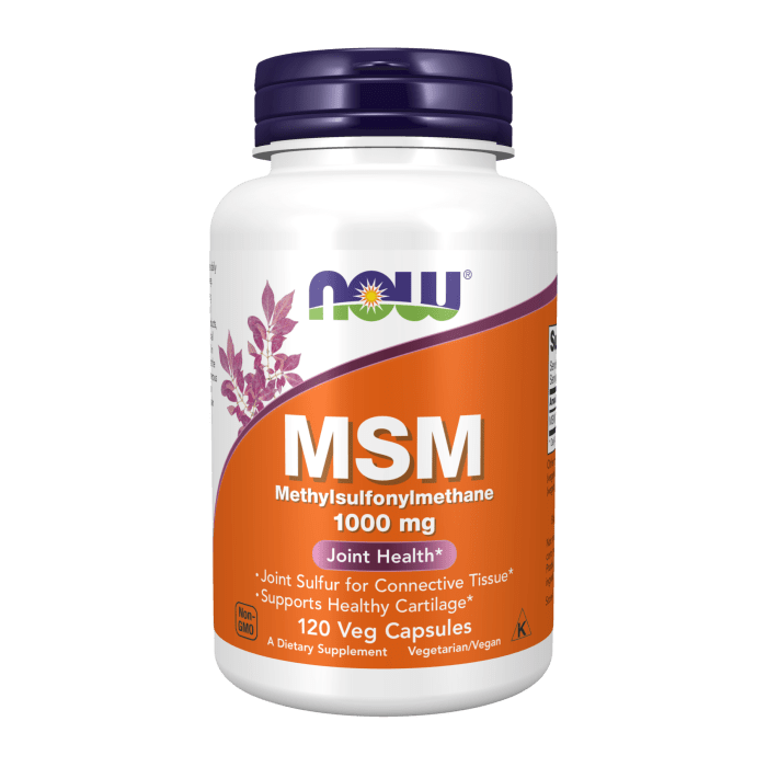 NOW Foods MSM 1000 mg - 120 Veg Capsules