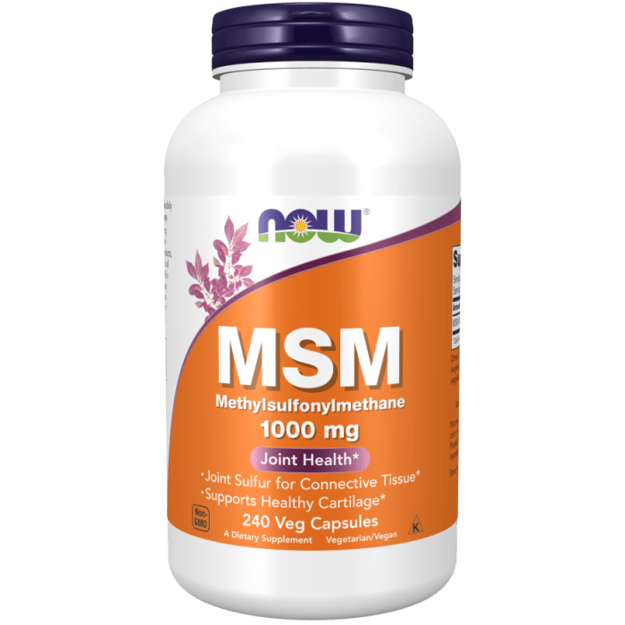 NOW Foods MSM 1000 mg - 240 Veg Capsules