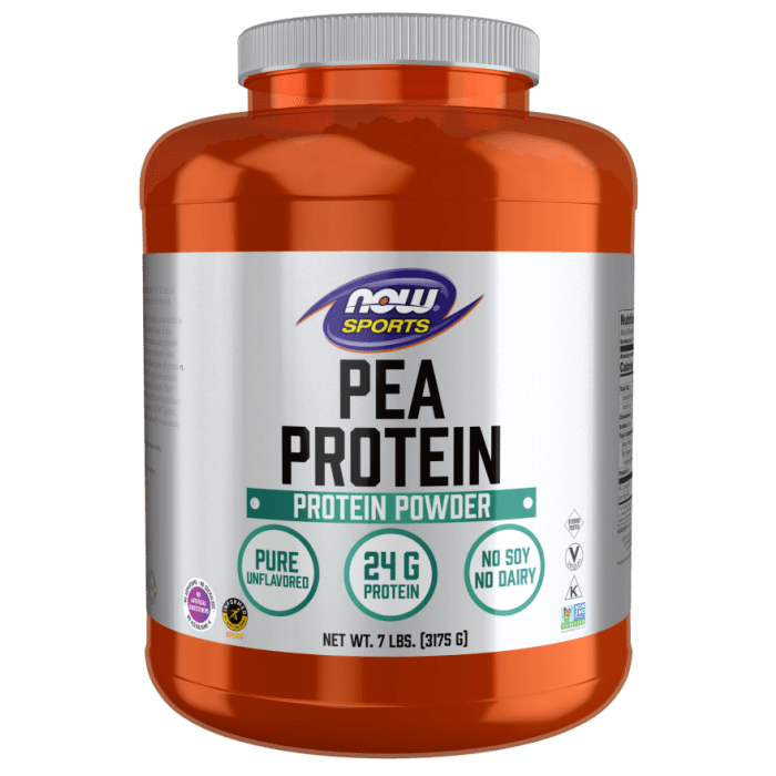 NOW Foods Pea Protein, Pure Unflavored Powder - 7 lbs.