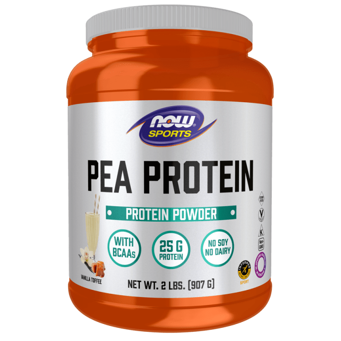 NOW Foods Pea Protein, Vanilla Toffee Powder - 2 lbs.