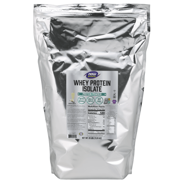 NOW Foods Whey Protein Isolate, Creamy Vanilla Powder - 10 Lbs.