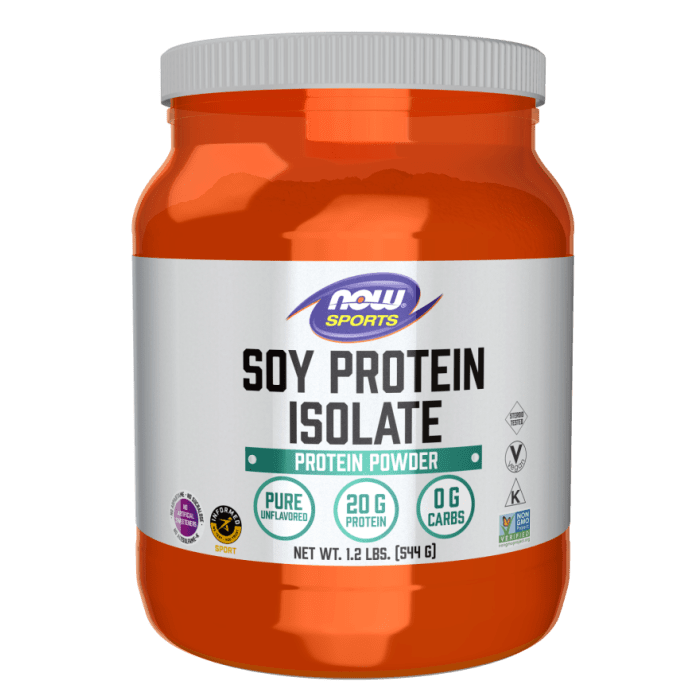 NOW Foods Soy Protein Isolate, Unflavored Powder - 1.2 lbs.