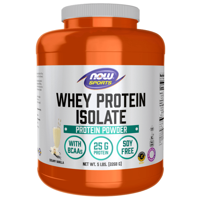 NOW Foods Whey Protein Isolate, Creamy Vanilla Powder - 5 lbs.