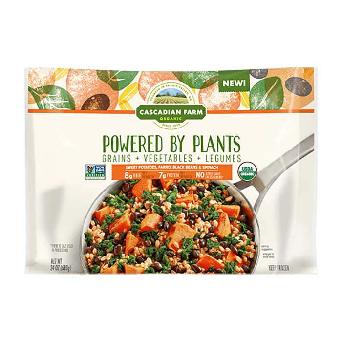 Cascadian Farm Grains + Vegetables + Legumes - Sweet Potatoes, Black Bean & Spinach, 24oz.