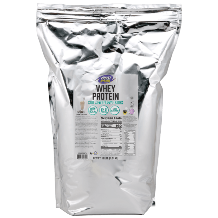 NOW Foods Whey Protein, Creamy Chocolate Powder - 10 lbs.