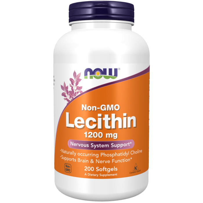 NOW Foods Lecithin 1200 mg - 200 Softgels