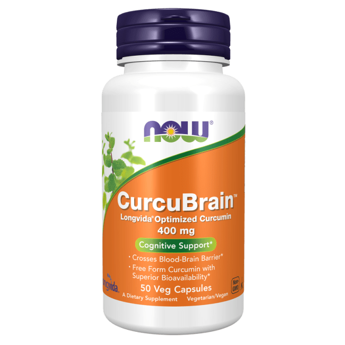 NOW Foods CurcuBrain™ 400 mg - 50 Veg Capsules