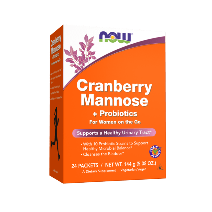 NOW Foods Cranberry Mannose + Probiotics - 24 Packets per Box