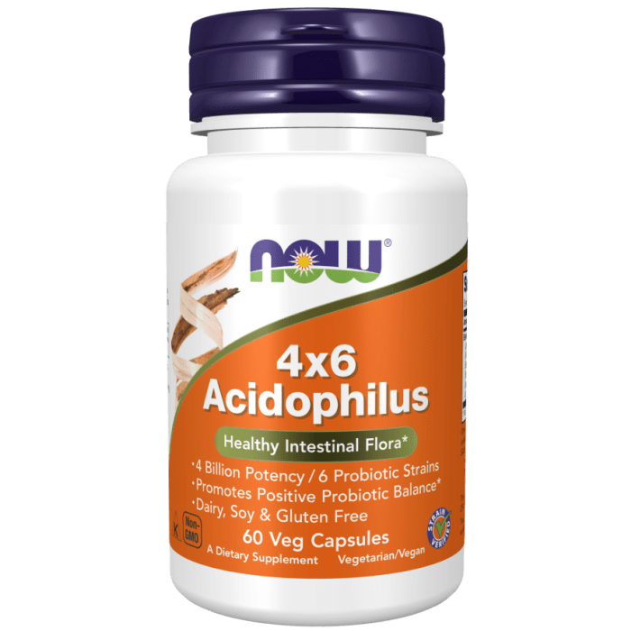 NOW Foods Acidophilus 4x6 - 60 Veg Capsules