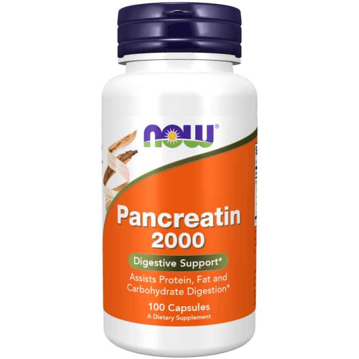 NOW Foods Pancreatin 2000 - 100 Capsules