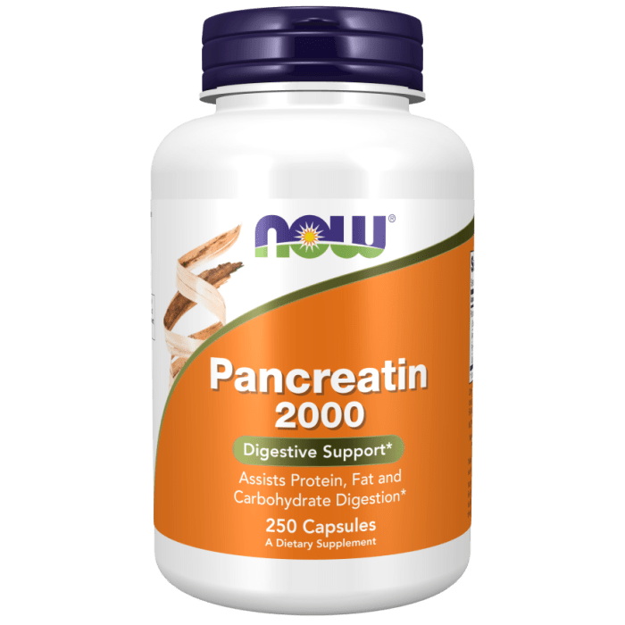 NOW Foods Pancreatin 2000 - 250 Capsules