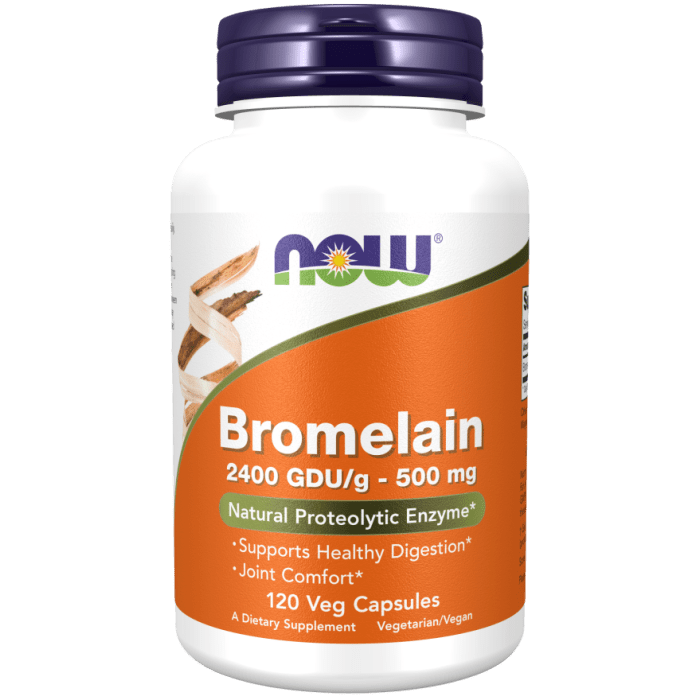 NOW Foods Bromelain 500 mg - 120 Veg Capsules