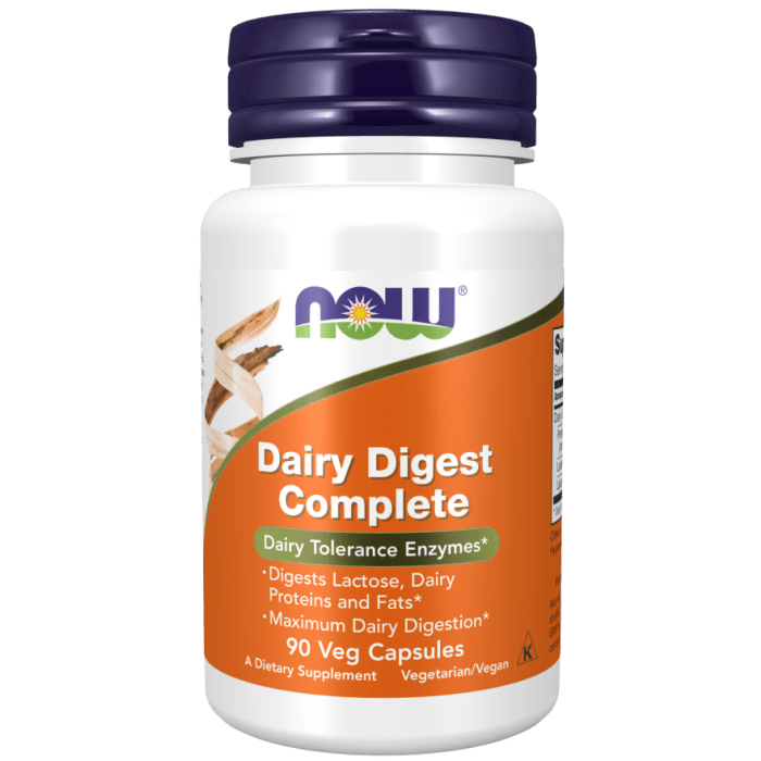 NOW Foods Dairy Digest Complete - 90 Veg Capsules