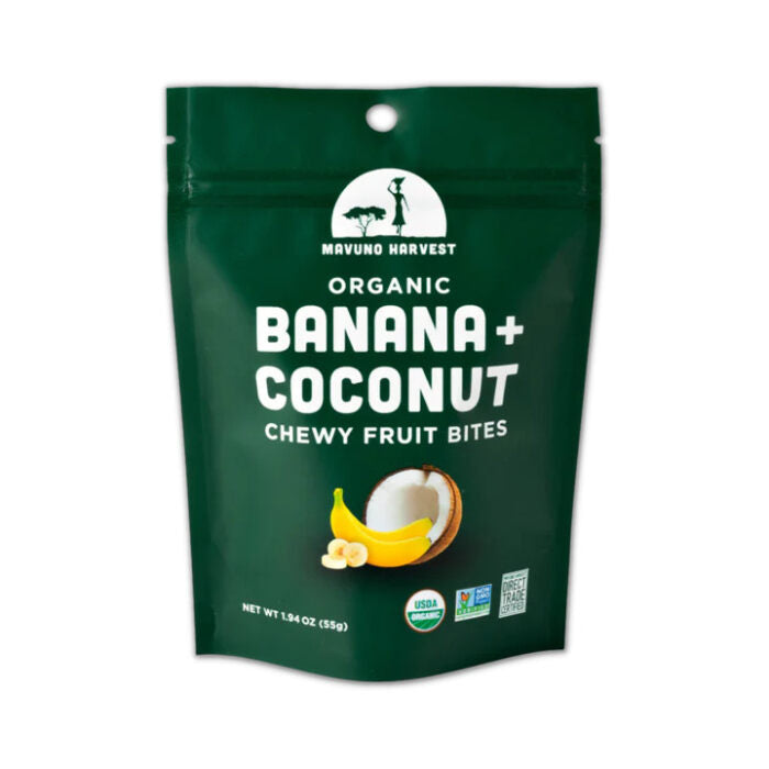 Mavuno Harvest Organic Fruit Bites, Banana & Coconut, 1.94 oz.