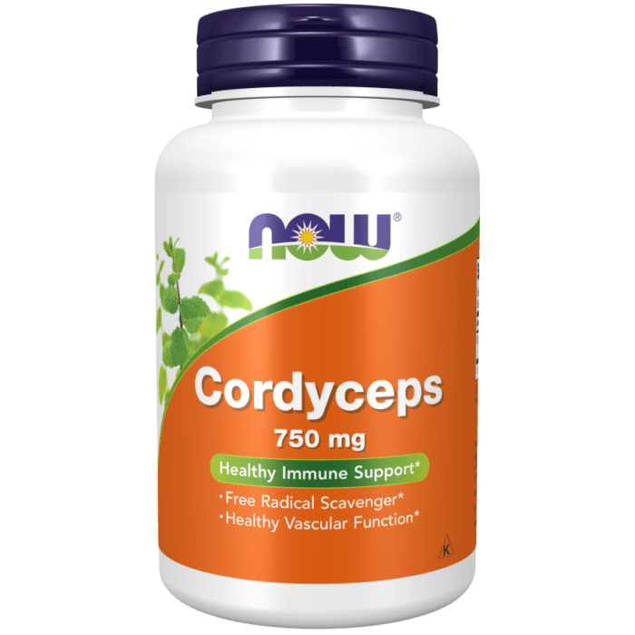 NOW Foods Cordyceps 750 mg - 90 Veg Capsules