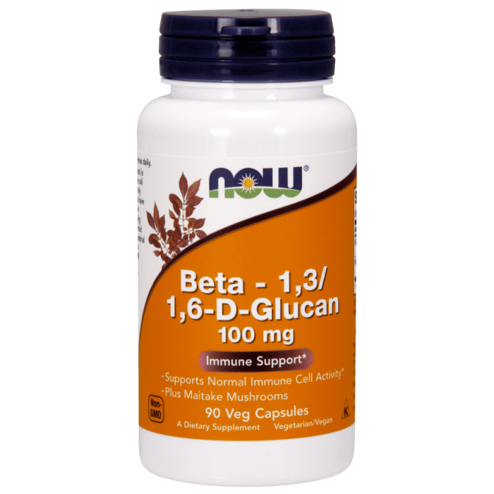 NOW Foods Beta 1,3/1,6- D -Glucan 100 mg - 90 Veg Capsules