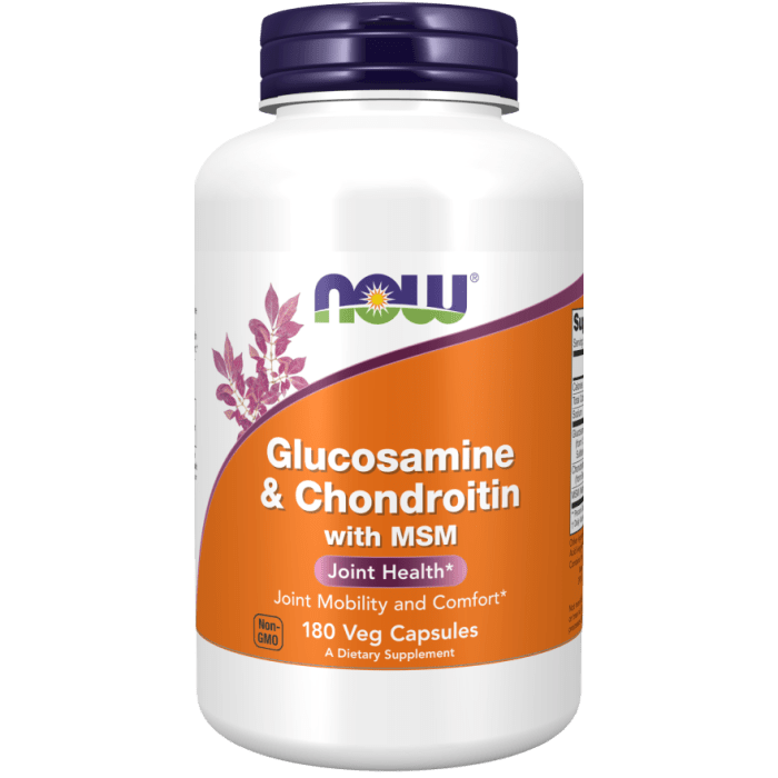 NOW Foods Glucosamine & Chondroitin with MSM - 180 Veg Capsules