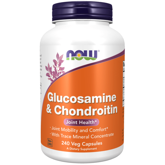 NOW Foods Glucosamine & Chondroitin with Trace Minerals - 240 Veg Capsules