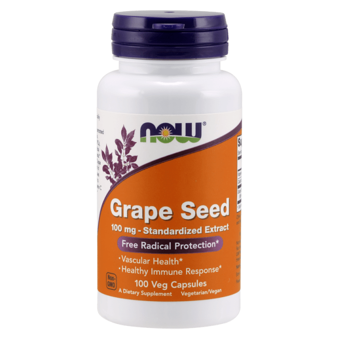 NOW Foods Grape Seed - 100 Veg Capsules