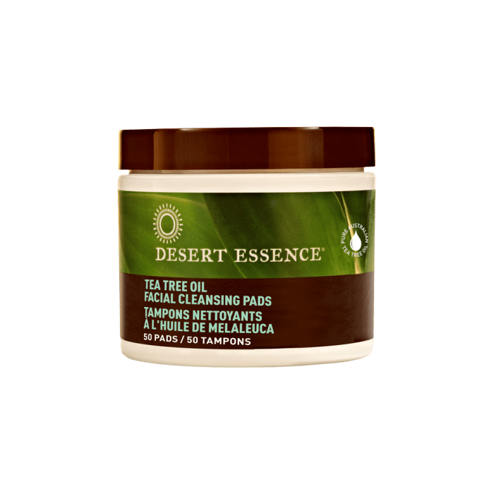 Desert Essence Tea Tree Oil Cleansing Pads, 50 Pads