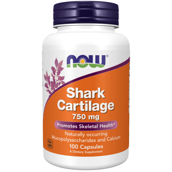 NOW Foods Shark Cartilage 750 mg - 100 Capsules