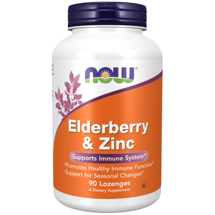 NOW Foods Elderberry & Zinc - 90 Lozenges