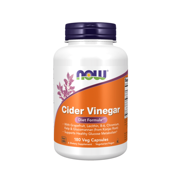 NOW Foods Cider Vinegar - 180 Veg Capsules