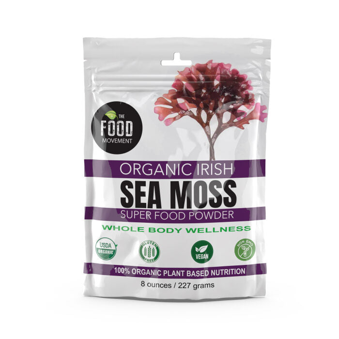 The Food Movement Black Earth Organic Irish Sea Moss Powder, 8 oz.