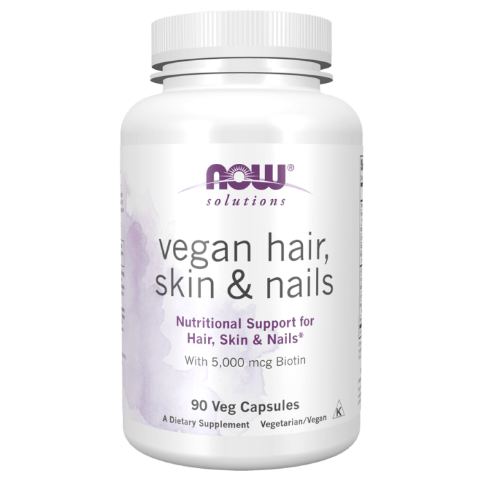 NOW Foods Hair, Skin & Nails, Vegan - 90 Veg Capsules