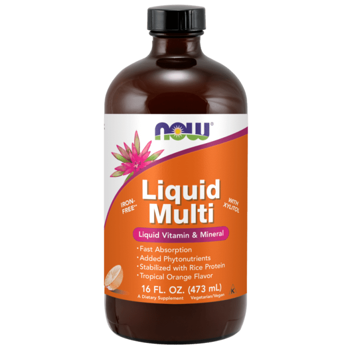 NOW Foods Liquid Multi, Tropical Orange Flavor - 16 fl. oz.