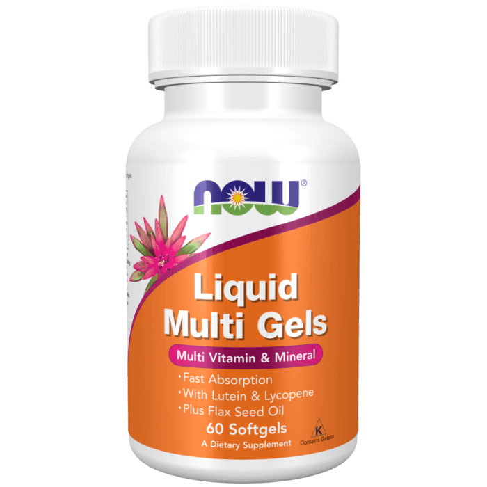 NOW Foods Liquid Multi Gels - 60 Softgels