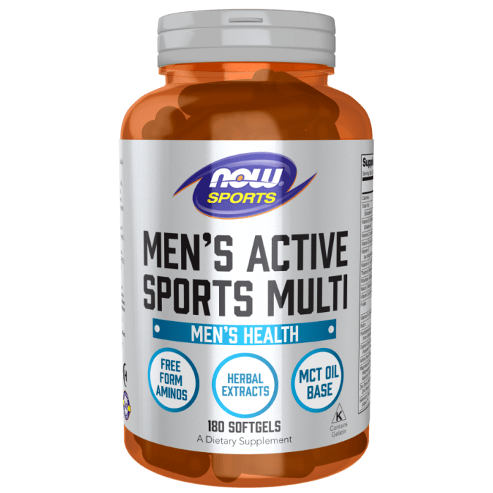 NOW Foods Men's Active Sports Multi - 180 Softgels