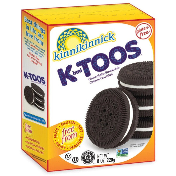 Kinnikinnick KinniTOOS Chocolate Sandwich Creme Cookies, 8 oz.