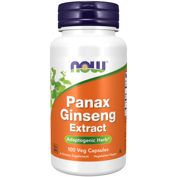 NOW Foods Panax Ginseng Extract - 100 Veg Capsules