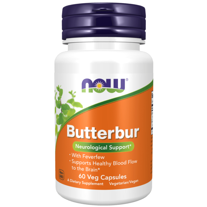 NOW Foods Butterbur - 60 Veg Capsules