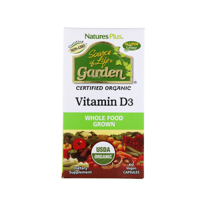 Nature's Plus Source of Life Garden Vitamin D3 5000IU, 60 Veg Capsule