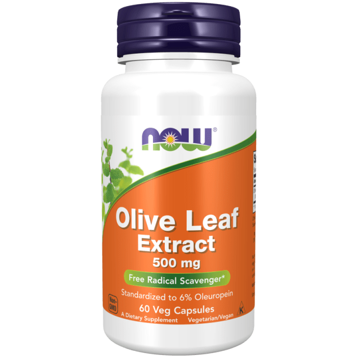 NOW Foods Olive Leaf Extract 500 mg - 60 Veg Capsules