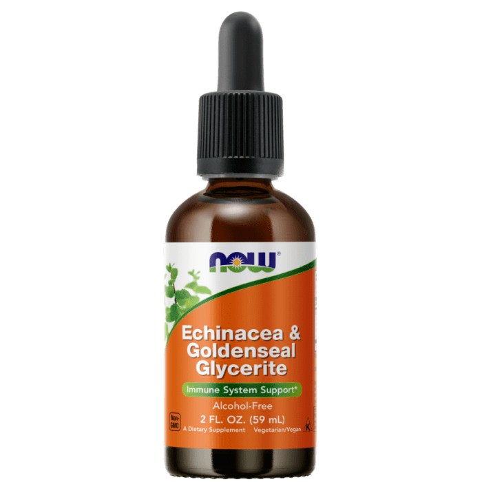 NOW Foods Echinacea & Goldenseal Glycerite - 2 oz.