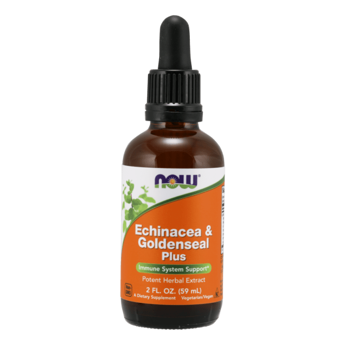 NOW Foods Echinacea & Goldenseal Plus - 2 oz.